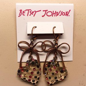 Betsey Johnson Heart Earrings